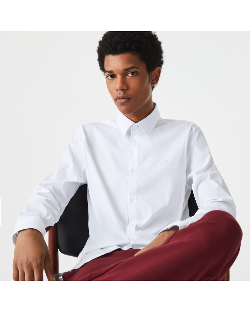 Chemise slim fit stretch col français