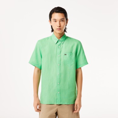 Chemise à manches courtes homme Lacoste en lin