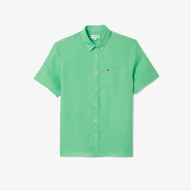 Chemise à manches courtes homme Lacoste en lin