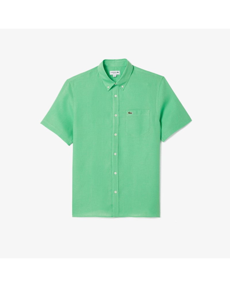 Chemise à manches courtes homme Lacoste en lin