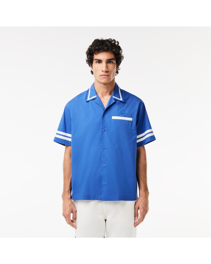 Chemise en twill de coton imprimé Lacoste au dos