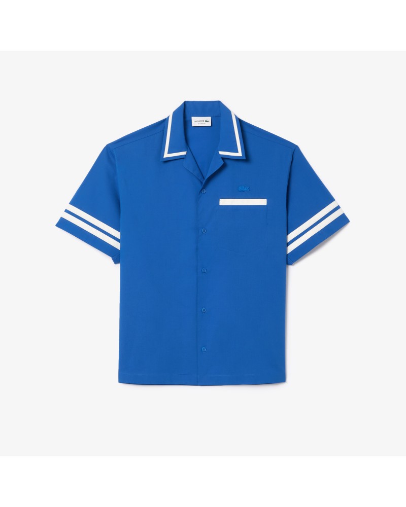 Chemise en twill de coton imprimé Lacoste au dos