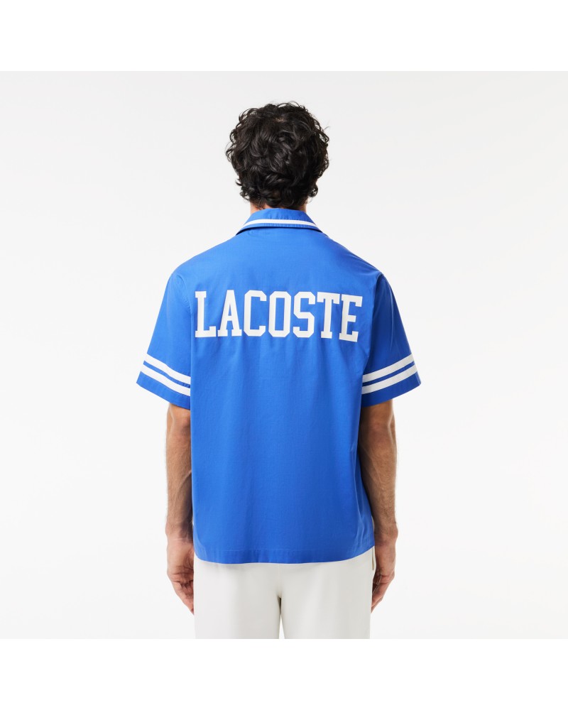 Chemise en twill de coton imprimé Lacoste au dos