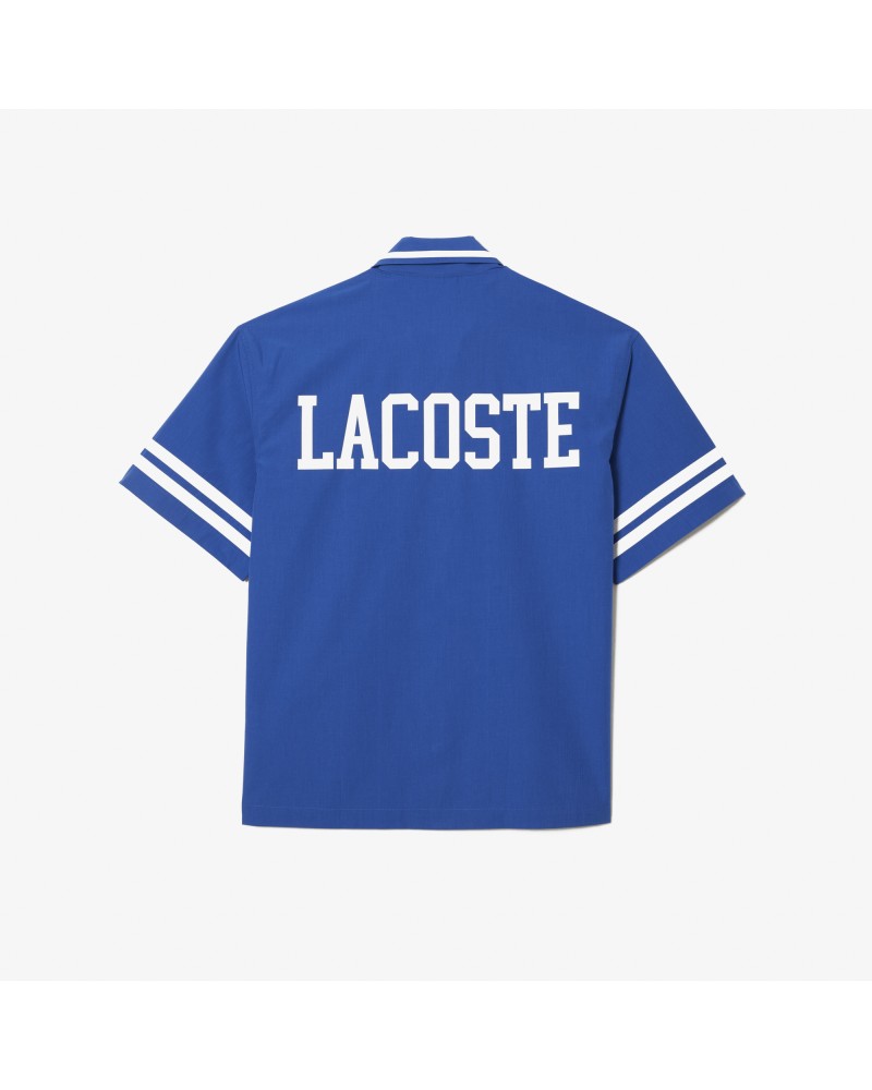 Chemise en twill de coton imprimé Lacoste au dos