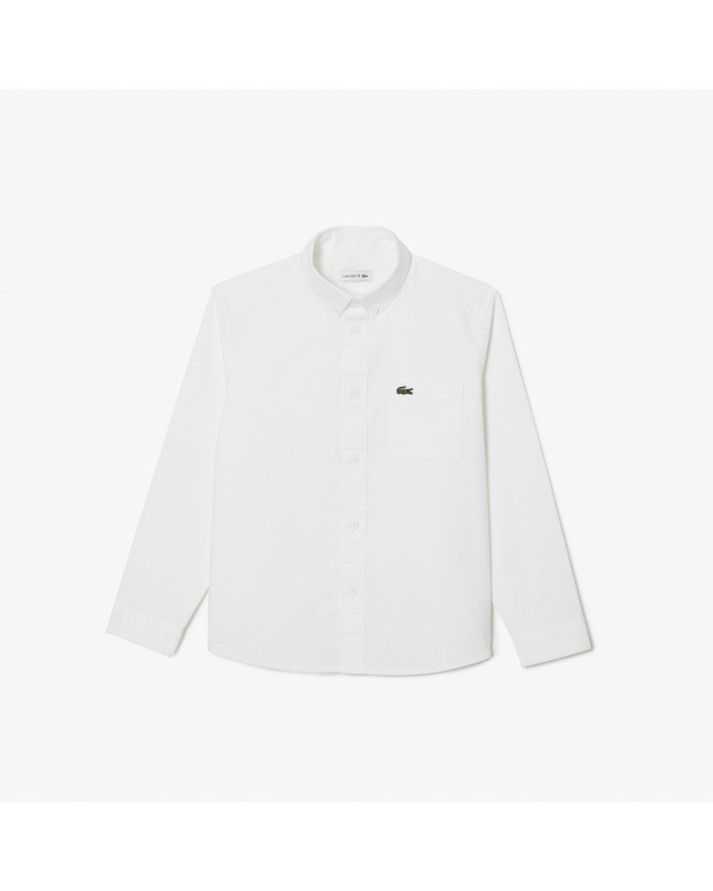 Chemise enfant Lacoste avec poches contrastées sur le devant