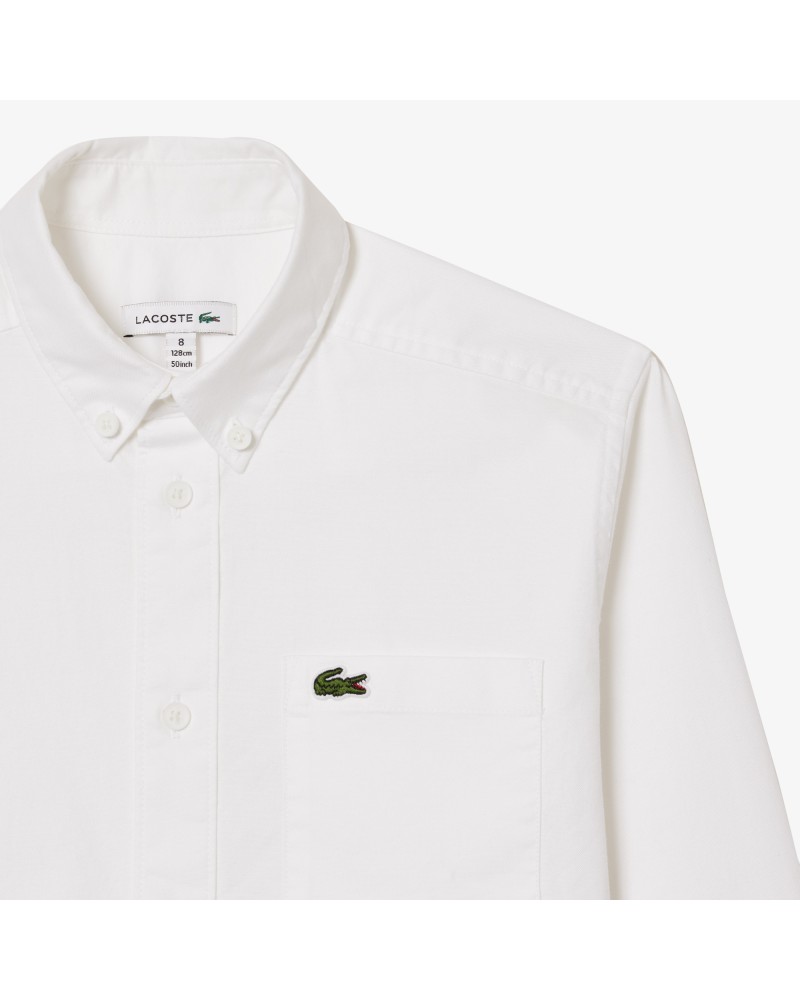 Chemise enfant Lacoste avec poches contrastées sur le devant