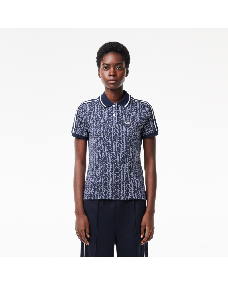 Polo slim fit jacquard monogramme Lacoste