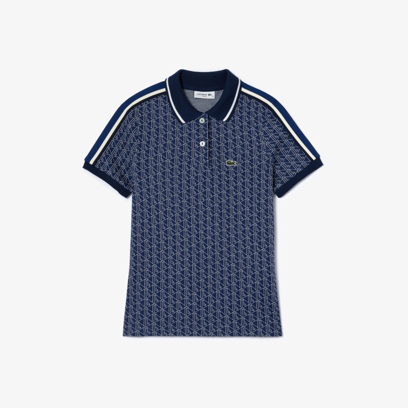 Polo slim fit jacquard monogramme Lacoste