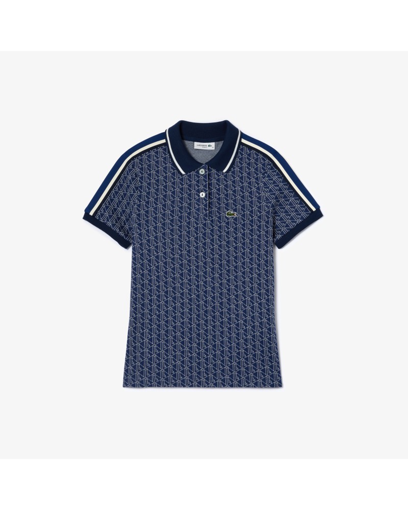 Polo slim fit jacquard monogramme Lacoste