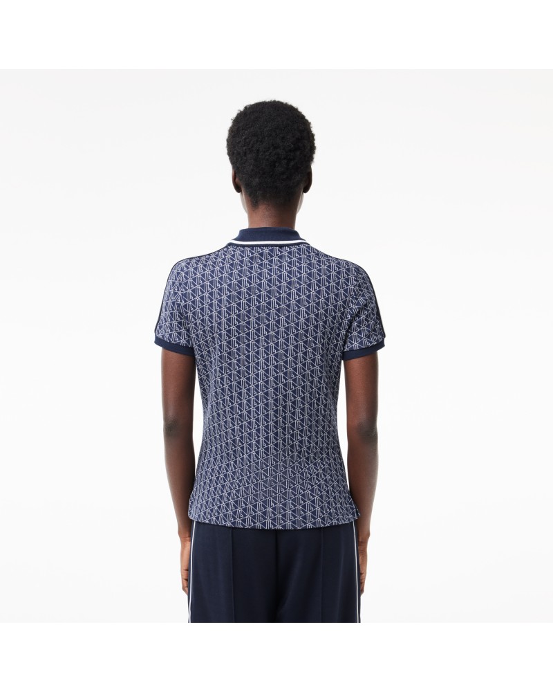 Polo slim fit jacquard monogramme Lacoste