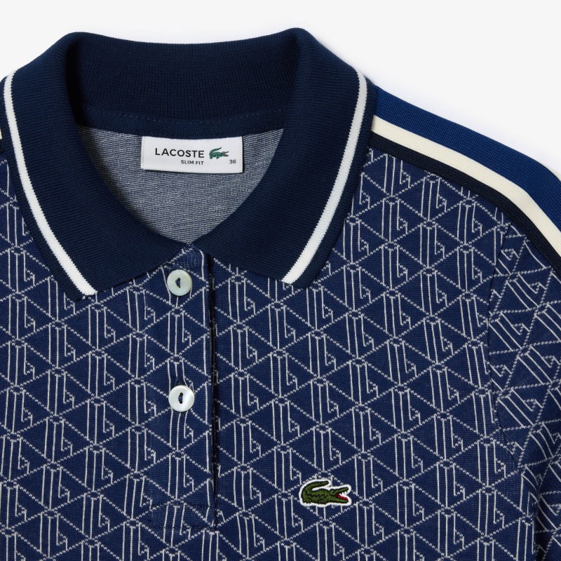 Polo slim fit jacquard monogramme Lacoste