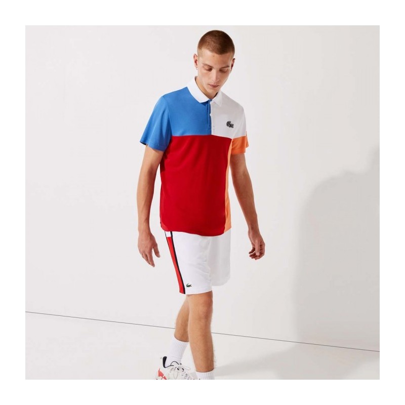 Polo Lacoste SPORT color-block en piqué respirant