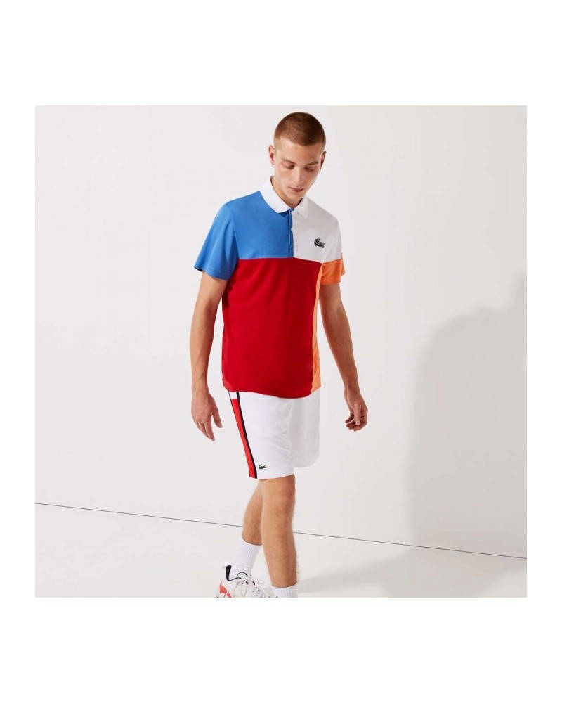 Polo Lacoste SPORT color-block en piqué respirant