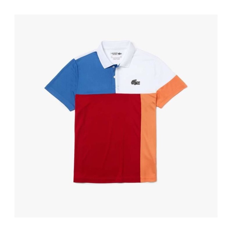 Polo Lacoste SPORT color-block en piqué respirant