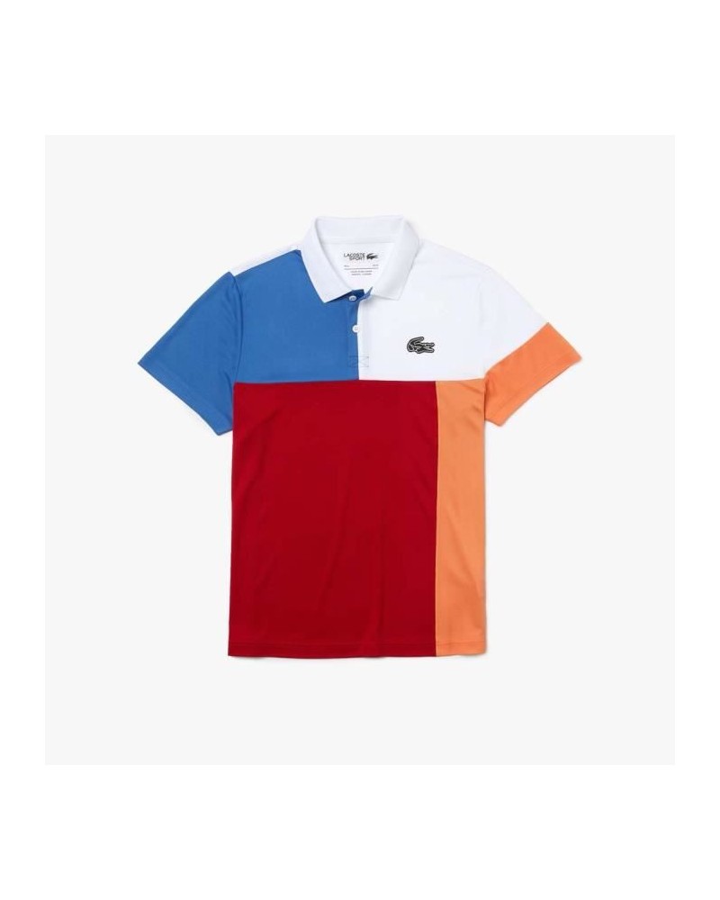 Polo Lacoste SPORT color-block en piqué respirant