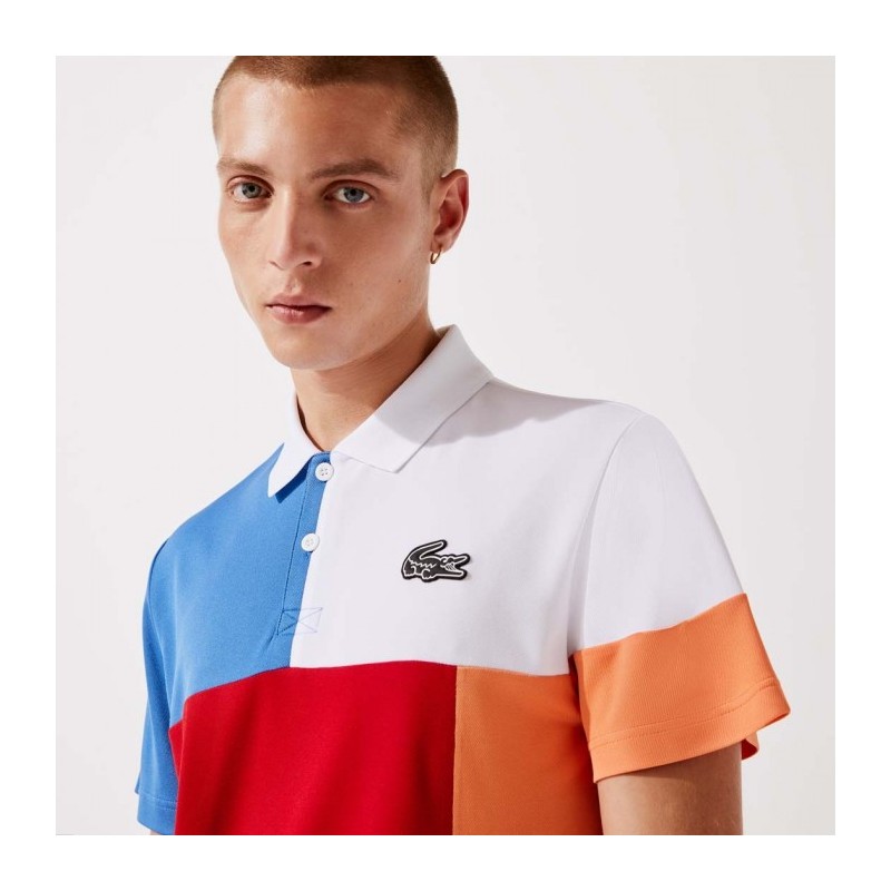 Polo Lacoste SPORT color-block en piqué respirant