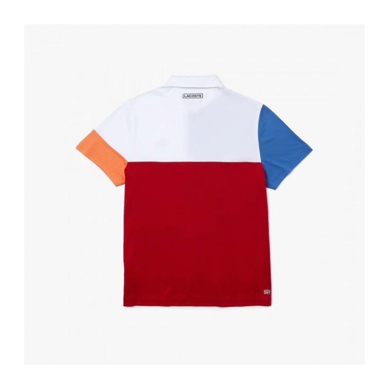 Polo Lacoste SPORT color-block en piqué respirant