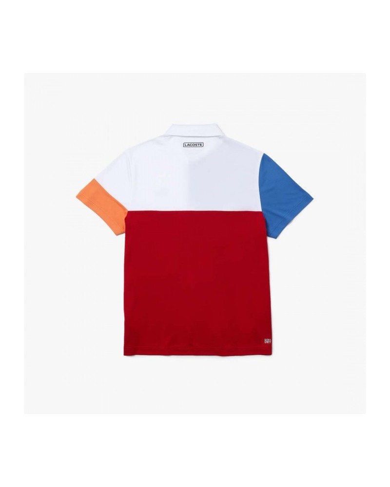 Polo Lacoste SPORT color-block en piqué respirant