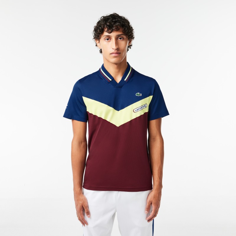 Polo Lacoste Tennis slim fit effet sans couture