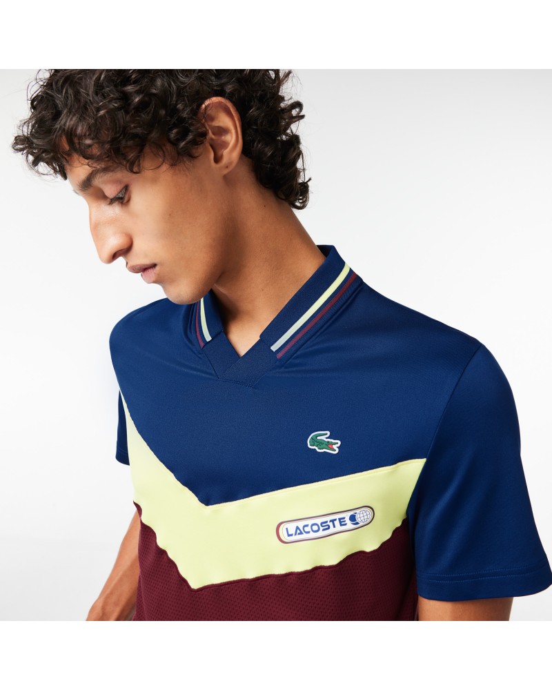 Polo Lacoste Tennis slim fit effet sans couture