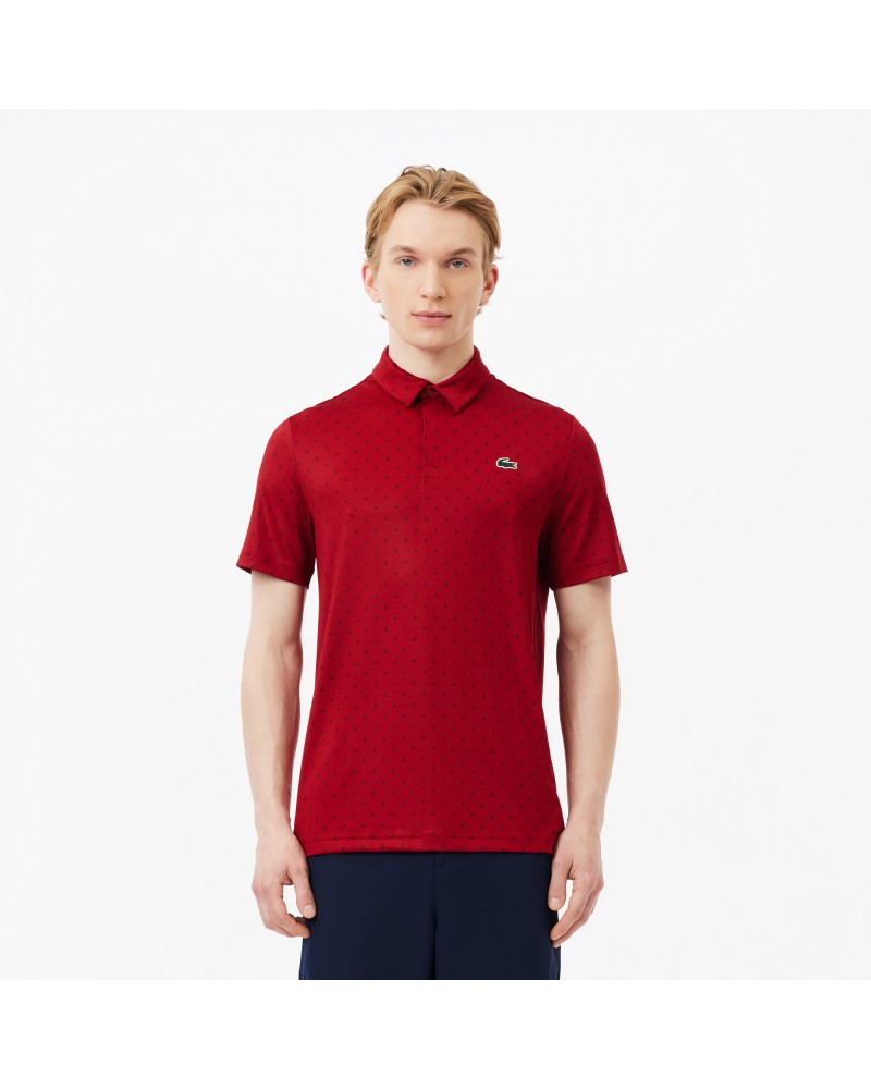 Polo imprimé homme Lacoste Golf en polyester recyclé