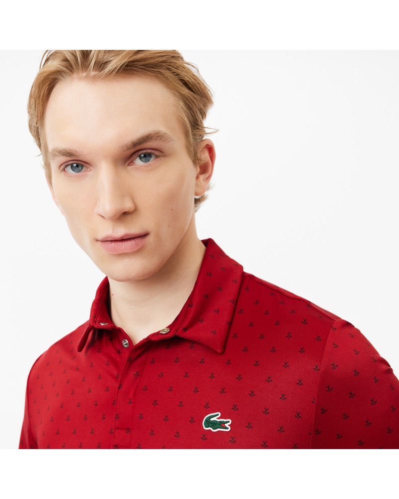 Polo imprimé homme Lacoste Golf en polyester recyclé