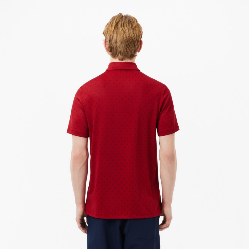 Polo imprimé homme Lacoste Golf en polyester recyclé