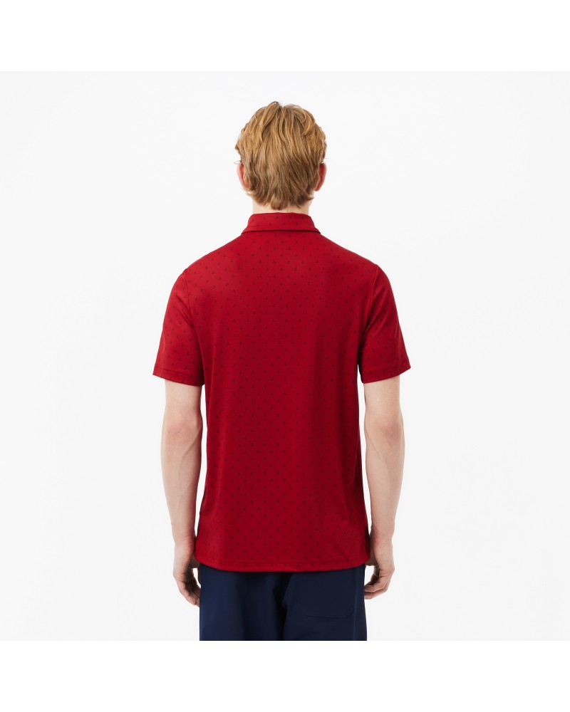 Polo imprimé homme Lacoste Golf en polyester recyclé