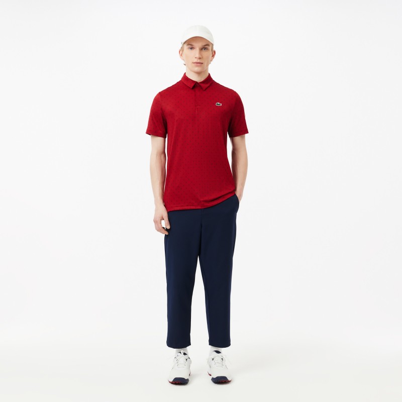 Polo imprimé homme Lacoste Golf en polyester recyclé