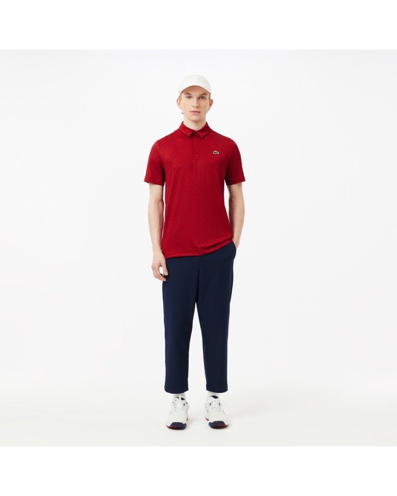 Polo imprimé homme Lacoste Golf en polyester recyclé