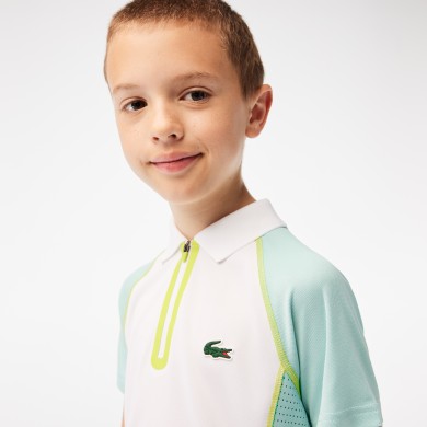 Polo garçon Lacoste Tennis en polyester recyclé ultra-dry