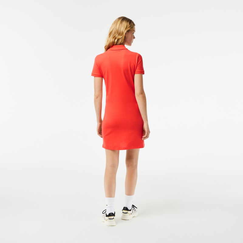 Robe polo en piqué de coton stretch