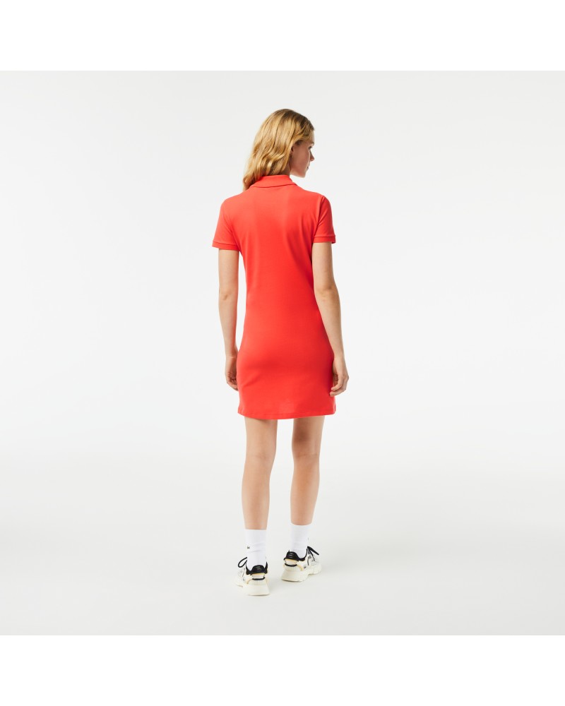 Robe polo en piqué de coton stretch