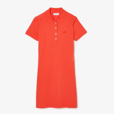 Robe polo en piqué de coton stretch