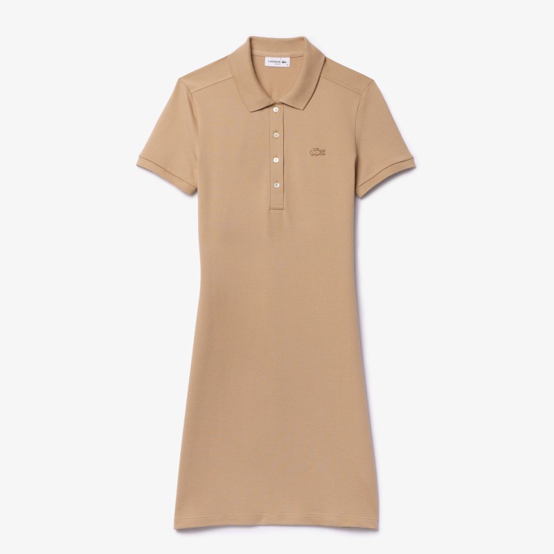 Robe polo stretch en mini Piqué