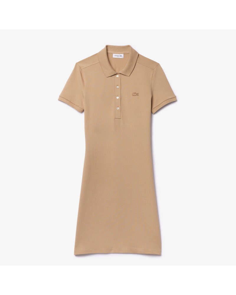 Robe polo stretch en mini Piqué