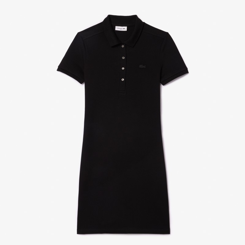 Robe polo stretch en mini Piqué