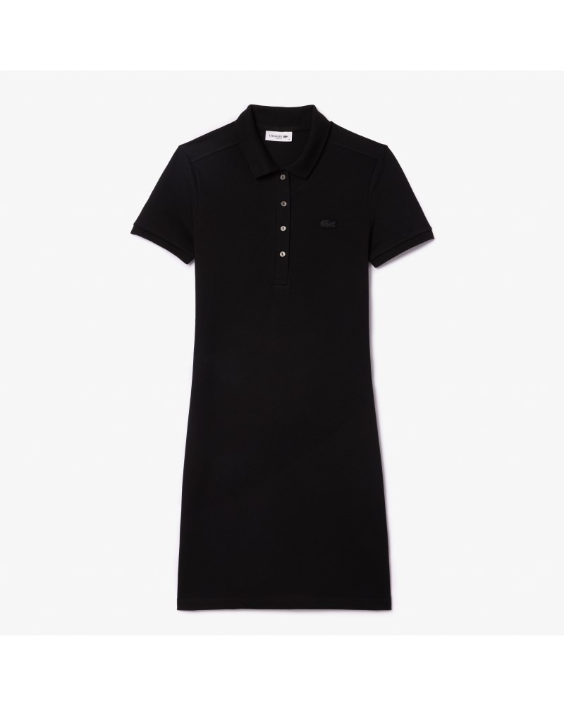 Robe polo stretch en mini Piqué