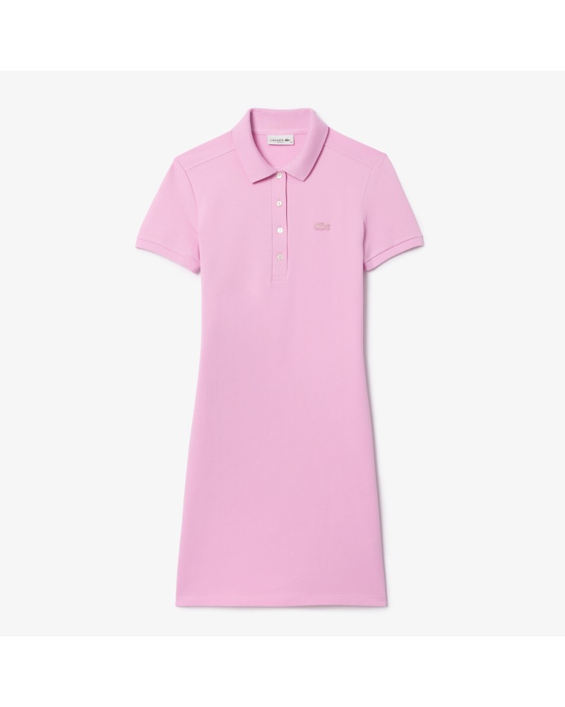 Robe polo en piqué de coton stretch