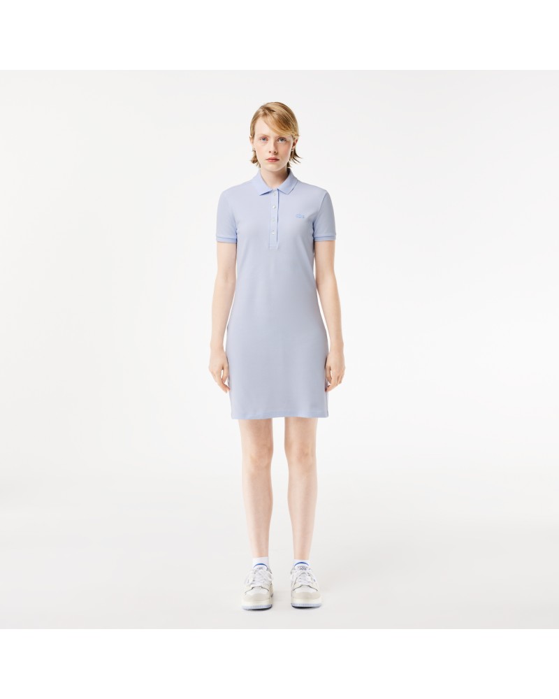 Robe polo en piqué de coton stretch