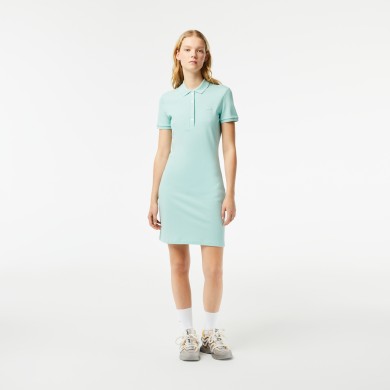 Robe polo en piqué de coton stretch