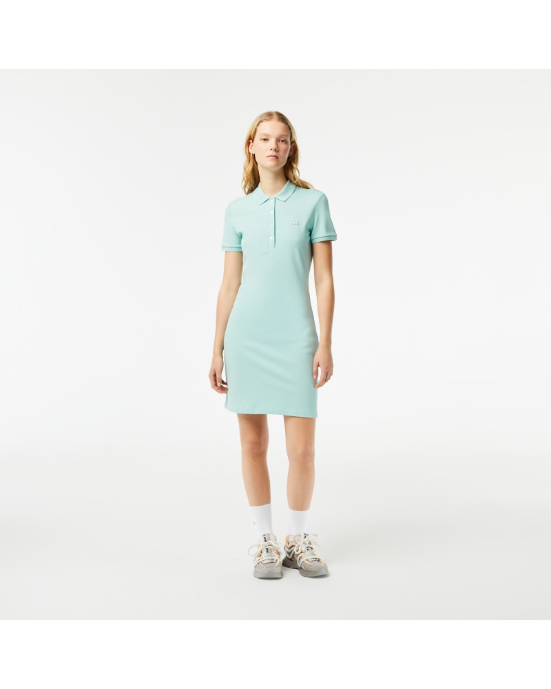 Robe polo en piqué de coton stretch