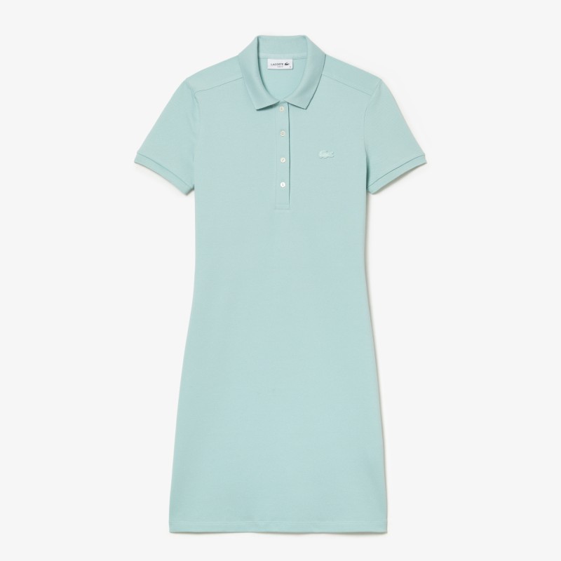 Robe polo en piqué de coton stretch