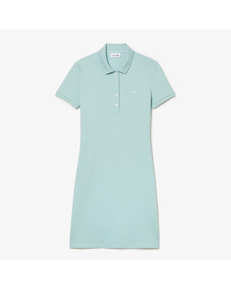 Robe polo en piqué de coton stretch