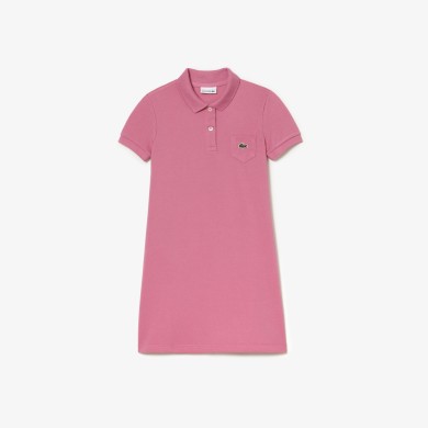 Robe polo Fille en piqué de coton uni