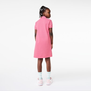 Robe polo Fille en piqué de coton uni