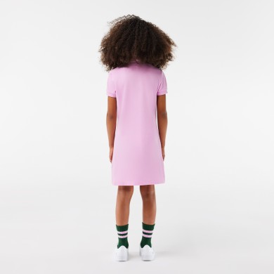 Robe polo Fille en piqué de coton uni