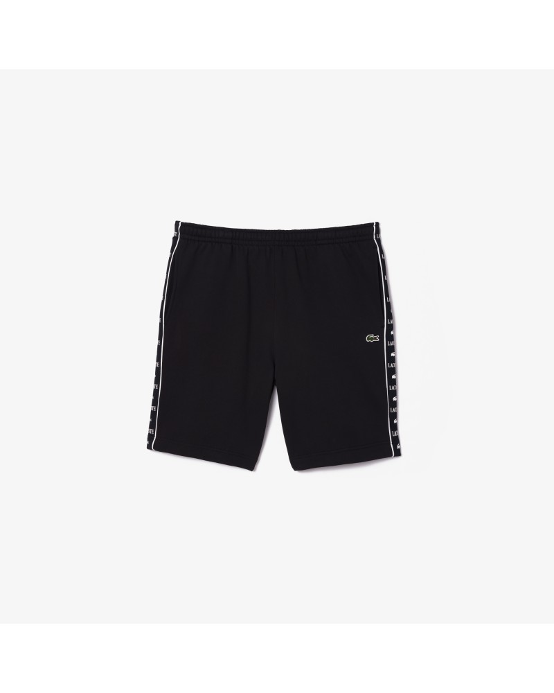 Short Jogger en molleton avec bande siglée