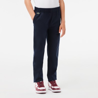 Pantalon chino garçon Lacoste en gabardine de coton stretch