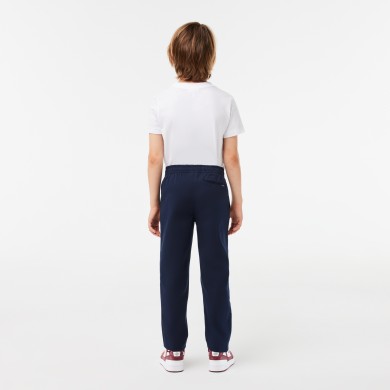 Pantalon chino garçon Lacoste en gabardine de coton stretch